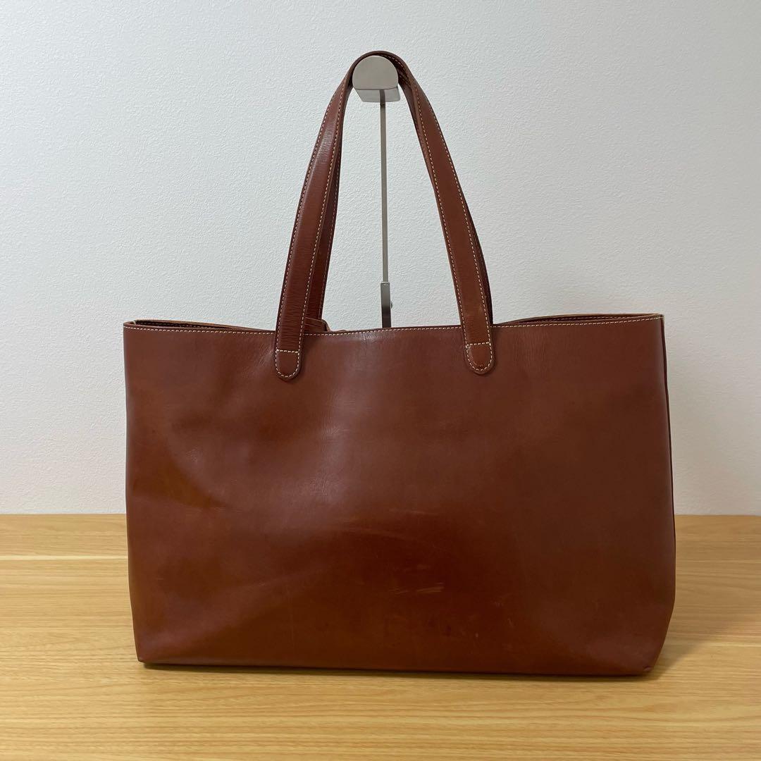 土屋鞄　ディアリオ　ラージトート　バッグ　レザー　ブラウン