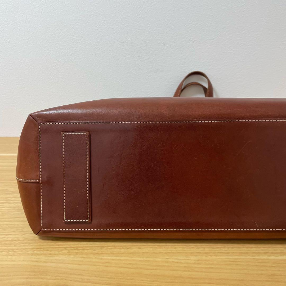 土屋鞄　ディアリオ　ラージトート　バッグ　レザー　ブラウン