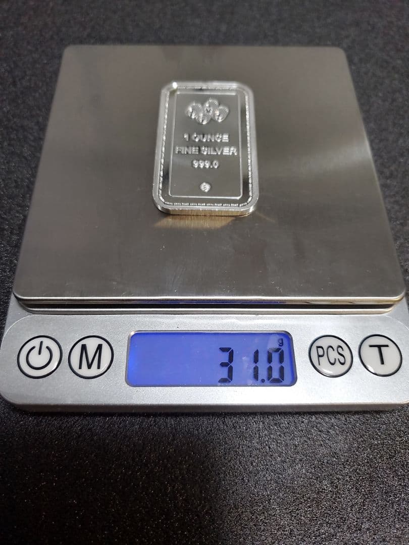 ツ*ト様 スイス PAMP 1オンス 純銀バー 999.0 31.0g保証書(新