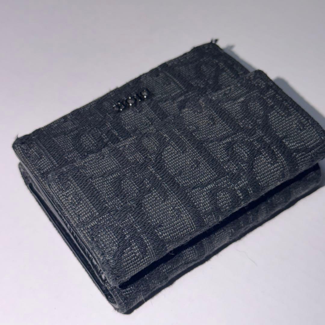 DIOR 三つ折り財布 キャンバス地