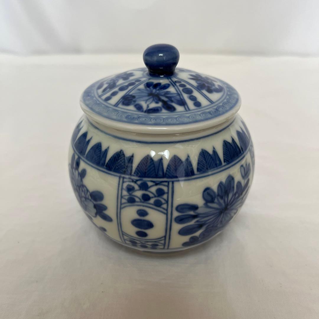 古伊万里 富貴長春 飾壷