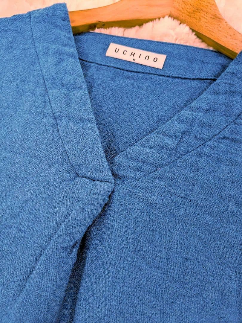 新品未使用　大人気ウチノのガーゼパジャマ　ワンピース レディース　M