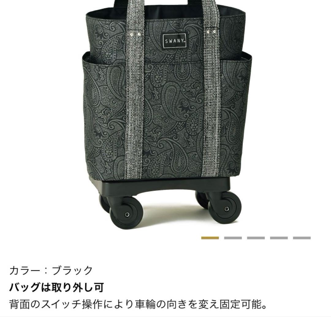 SWANY ペイズリー柄 ブラックキャリーTS15 ブラック 未使用に近い