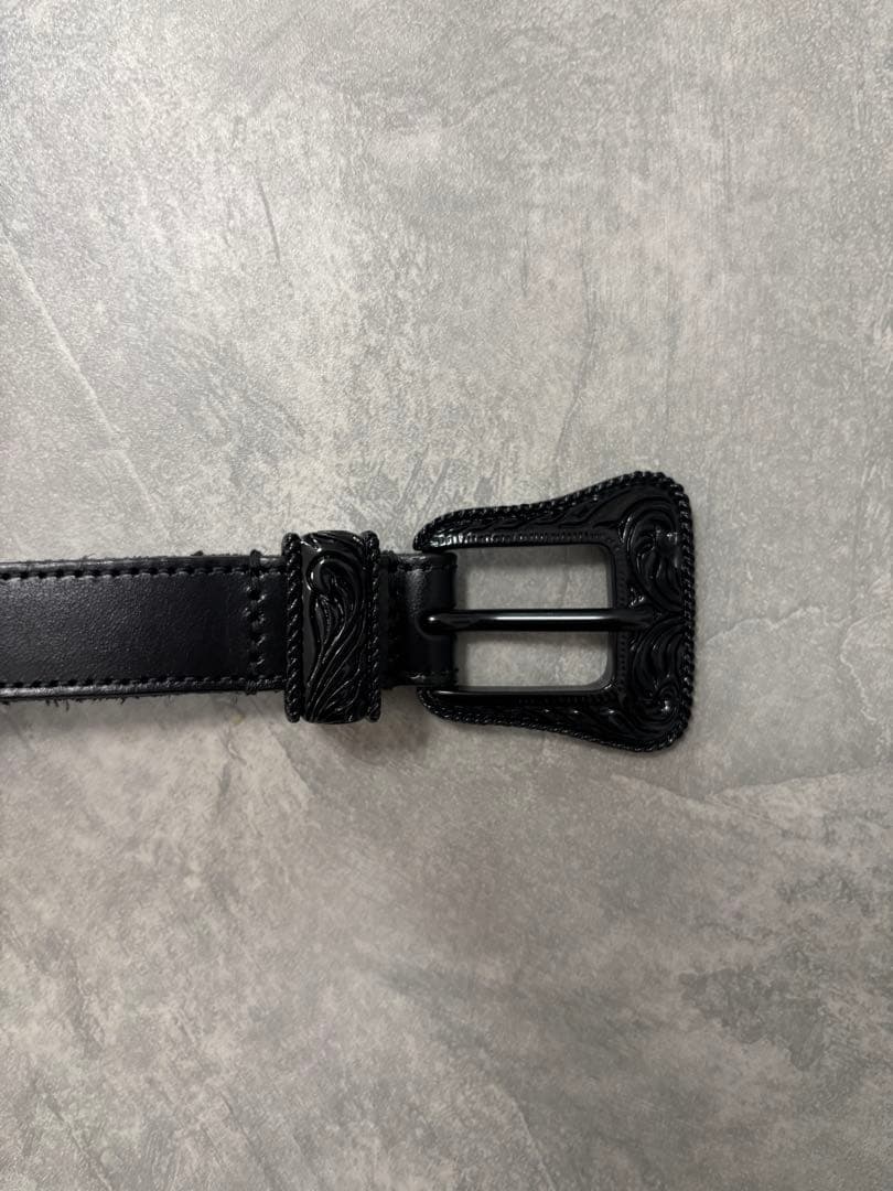 SAINT LAURENT ブラックベルト　ウエスタン