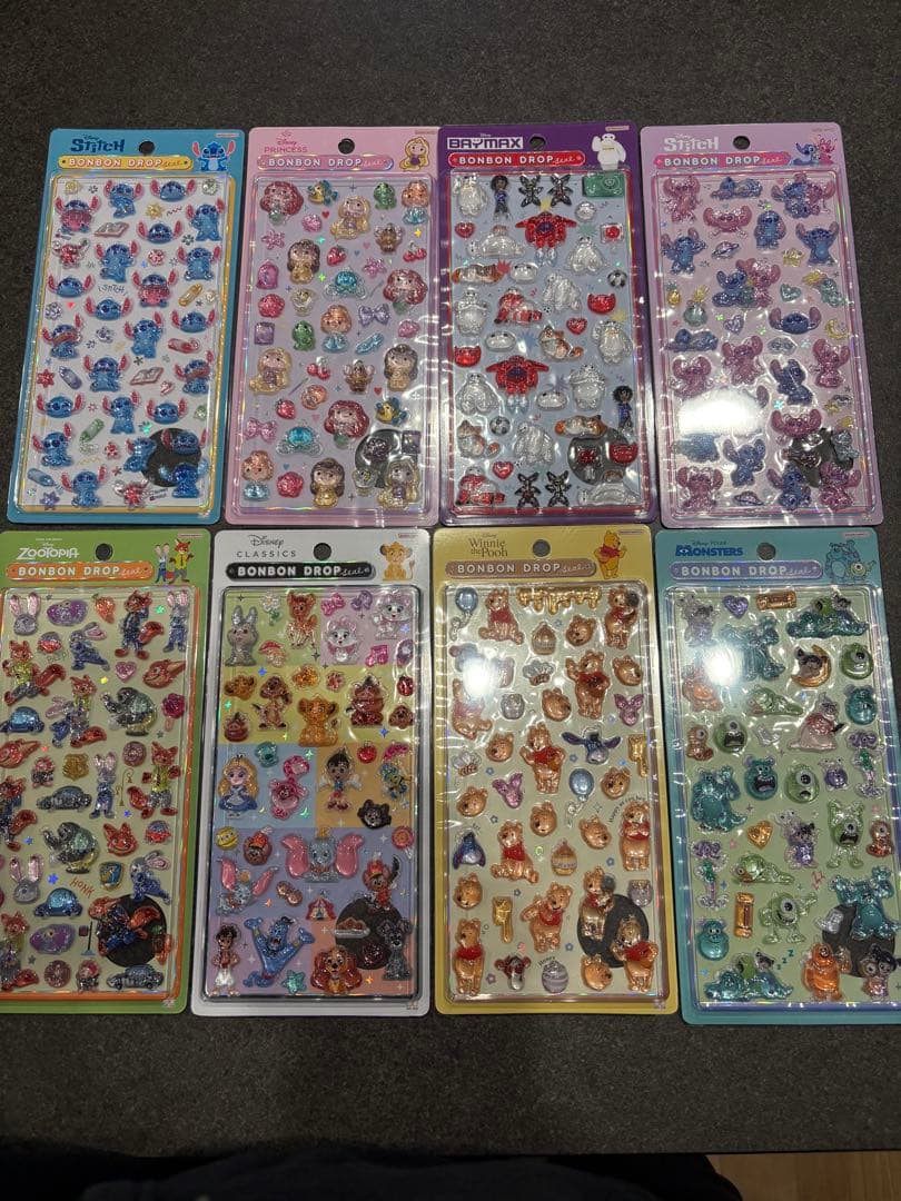 ボンボンドロップシール ディズニー 8種類　正規品