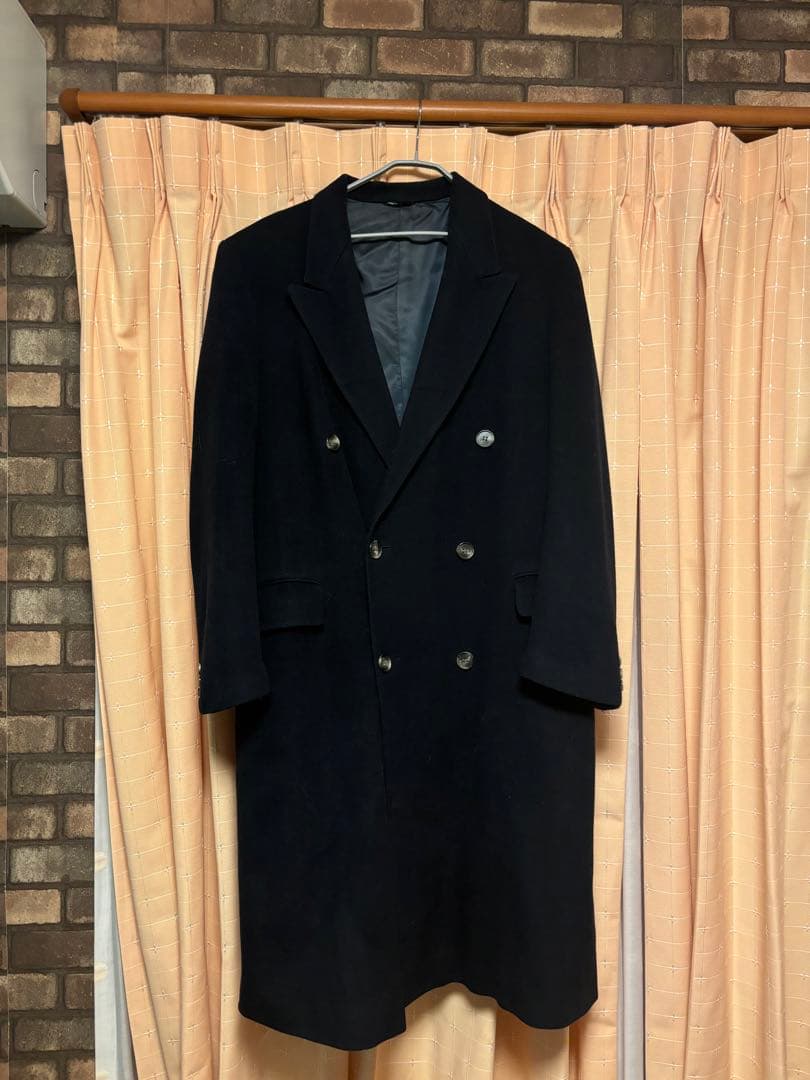 ネイビー ダブルブレストコート