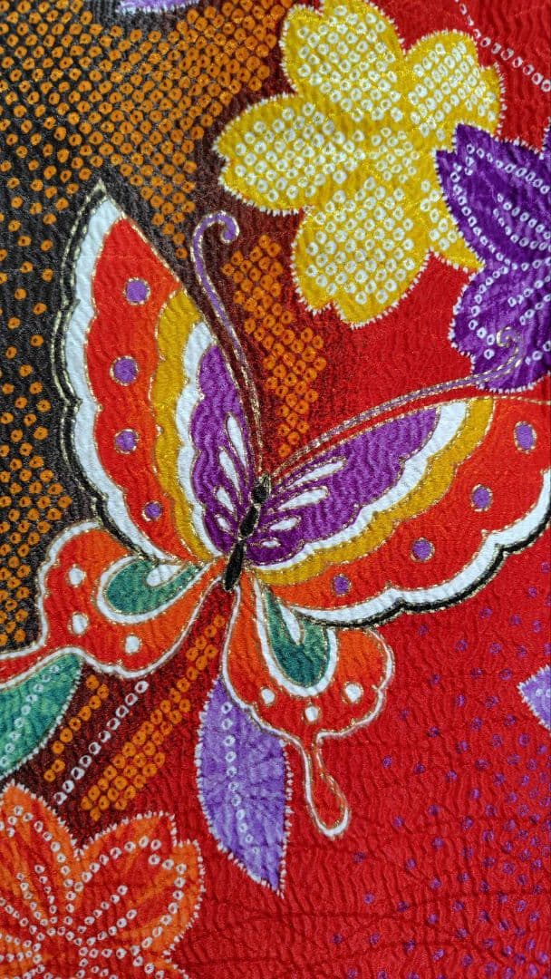 RK563子供着物四つ身7歳前後用着丈132センチ裄丈50センチ非常に綺麗美品