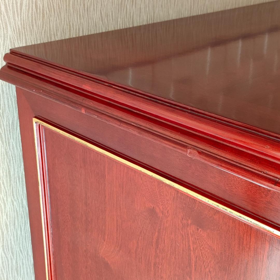 アンティーク　5段チェスト　猫脚　木彫　クラシックチェスト