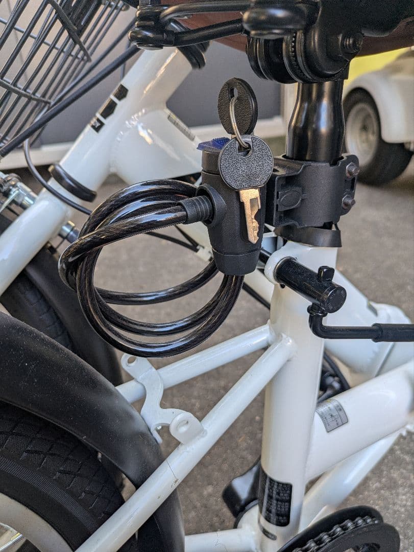 【千葉県引取限定】ACE BUDDY 折りたたみ自転車 ホワイト　美品