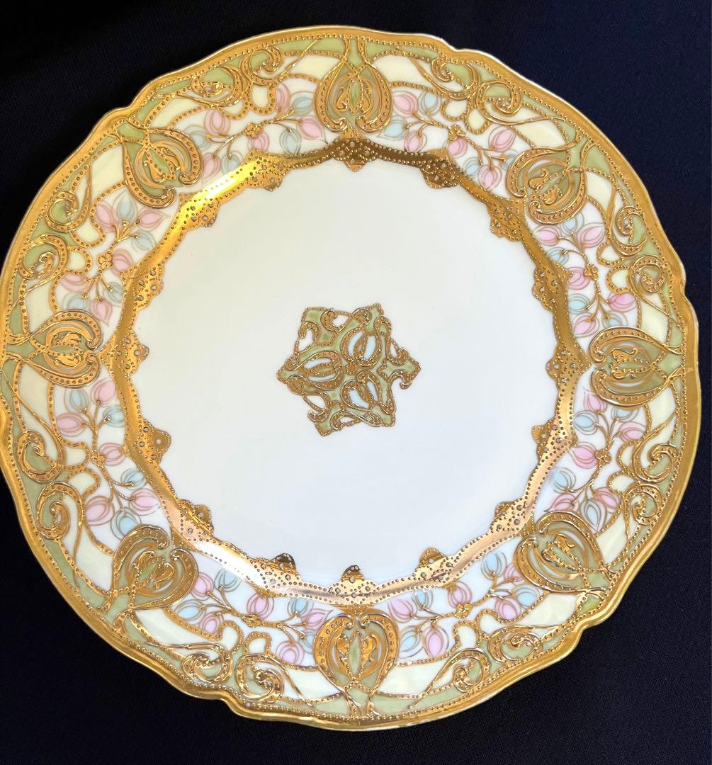 オールドノリタケ  豪華金盛　ビジュープレート　2枚
