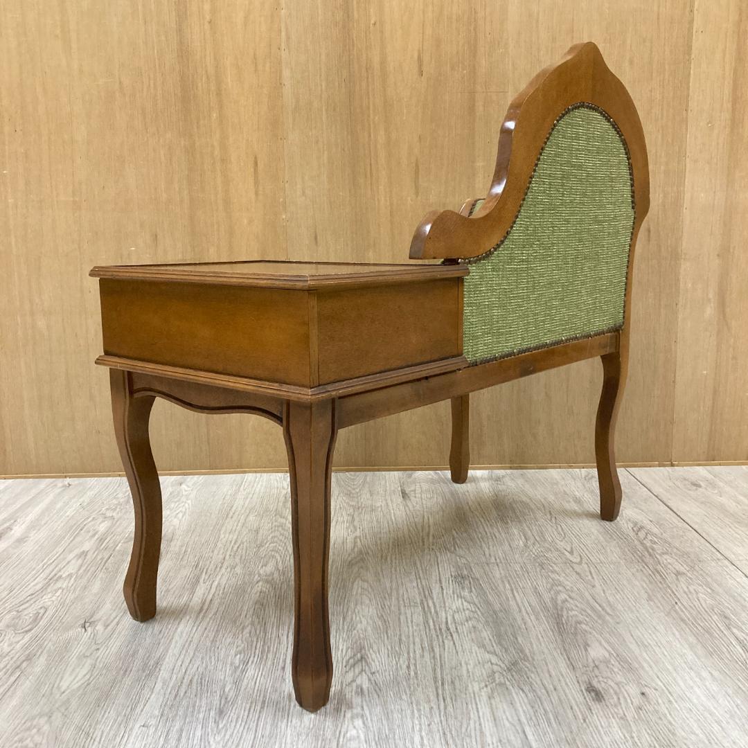 アンティーク調　猫脚　テレフォンベンチ　クラシック