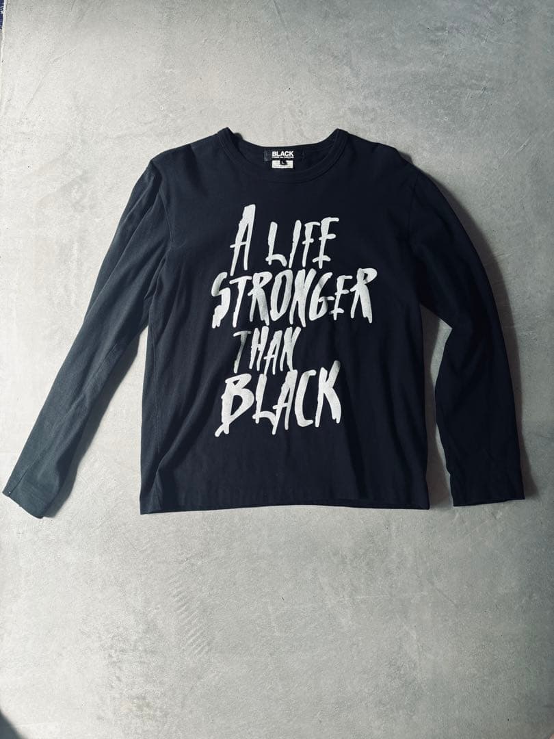 ギャルソン　ブラック　カットソー　長袖Tシャツ L 希少