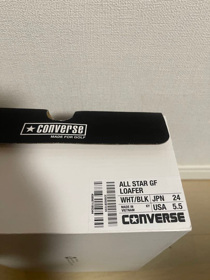 新品★コンバースCONVERSE★可愛いゴルフシューズ★スリッポンフリンジ白24