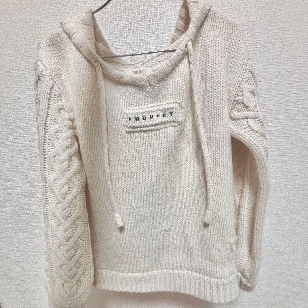 ANDMARY Mou loose knit set up アイボリー