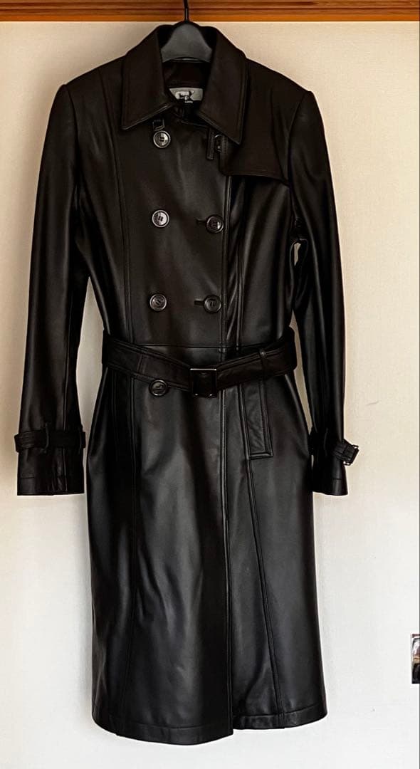 【希少】【美品】イタリアンラムスキン　トレンチコート