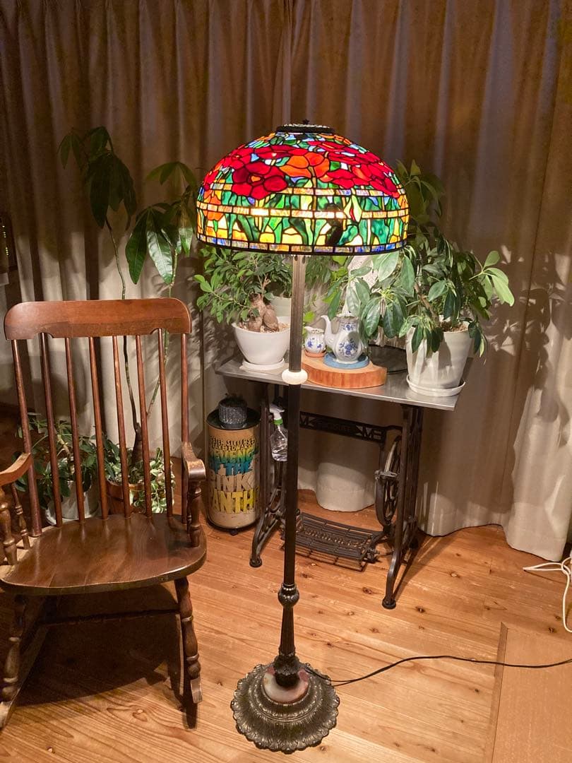 昭和レトロ　ステンドフロアランプ