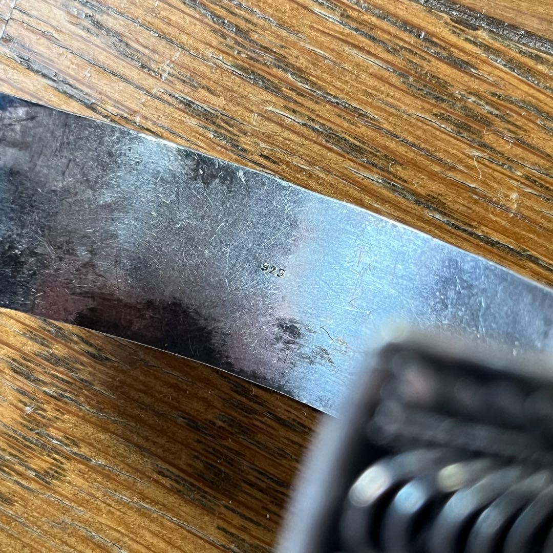 ヴィンテージ ヘビーカフブレスレット シルバー925 銀