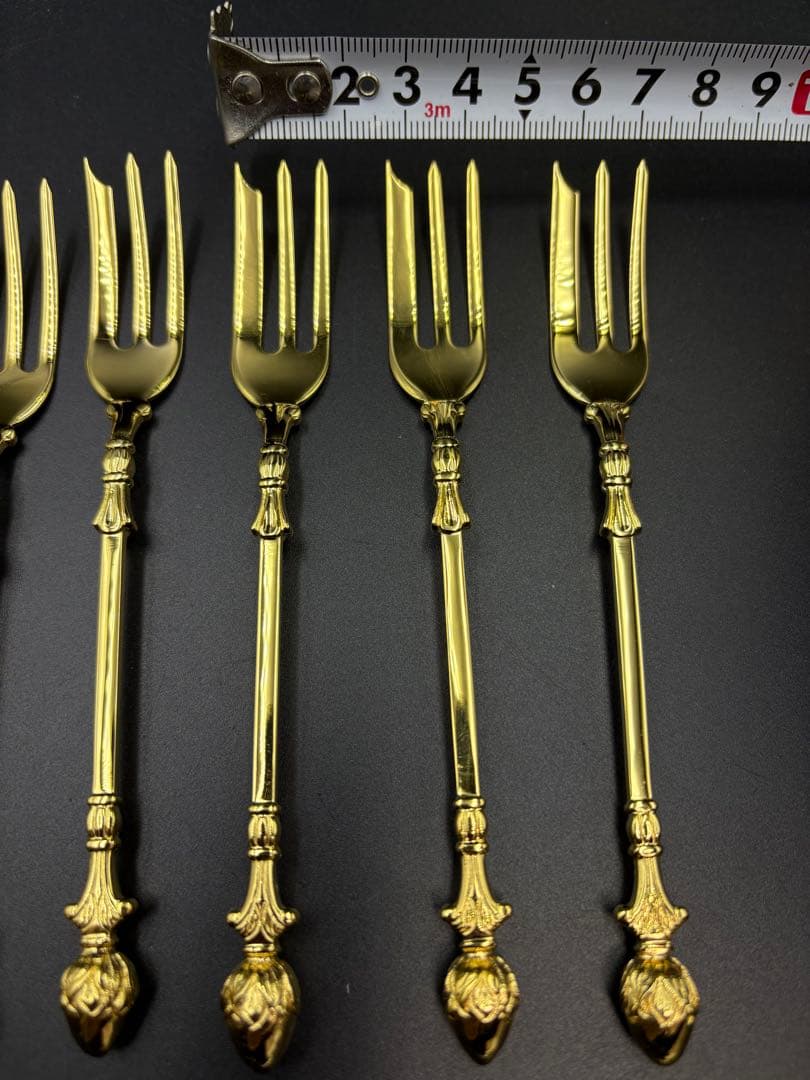 クリストフウィドマン銀器 フォーク&スプーン6本セット カトラリー 24金メッキ