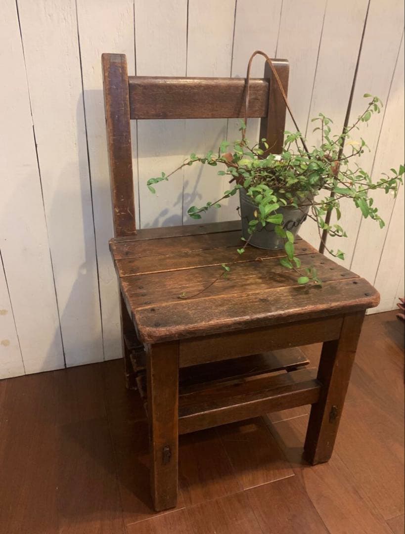 古家具古道具 家具 チェア スツール　木製　スクール椅子