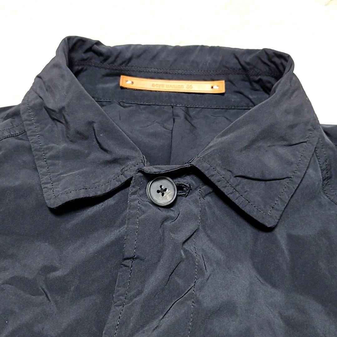 SCYE BASICS 36 高密度タフタ バルマカーンコート ロング ブラック