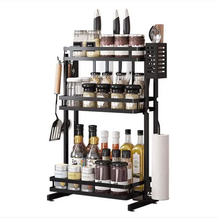 大人気 調味料ラック 3段式 スパイス キッチン 収納 調理器具 ステンレス