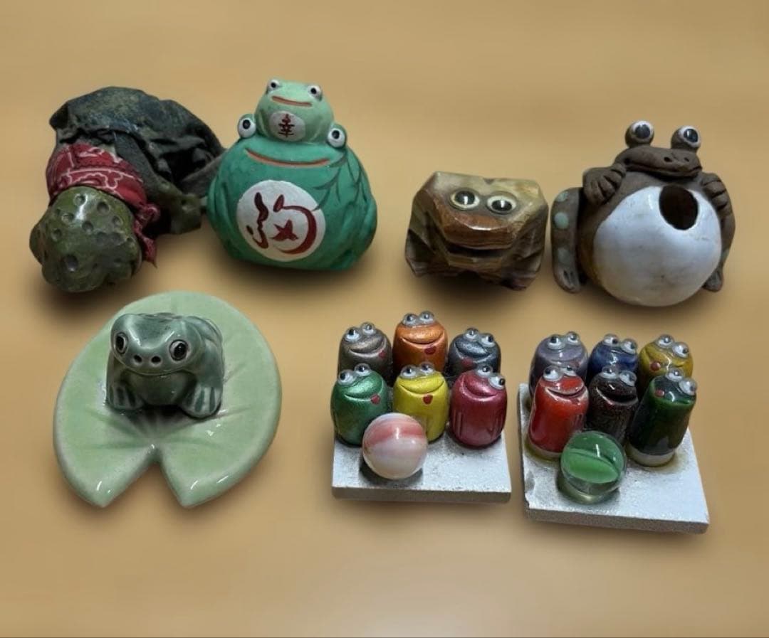 カエル 蛙 frog 置物 縁起物 インテリア 30点 レア 希少 まとめ売り