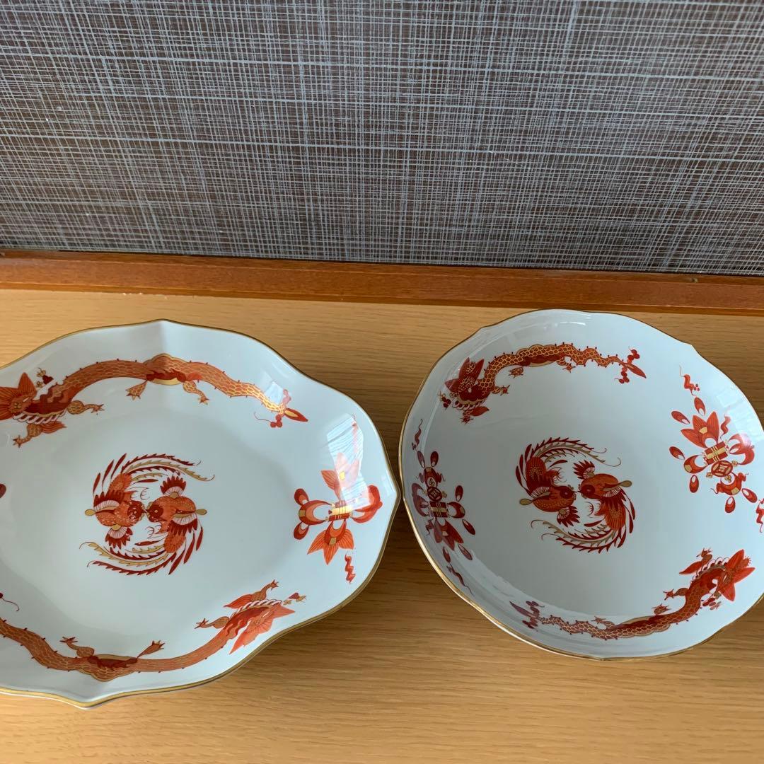 マイセン　レッドドラゴン　二枚セット