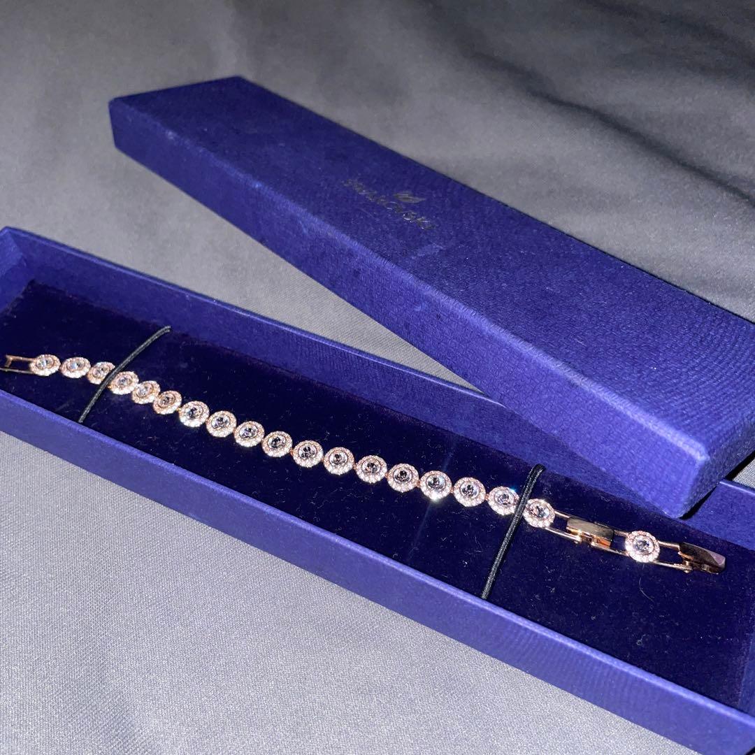 SWAROVSKI ローズゴールド クリスタルブレスレット