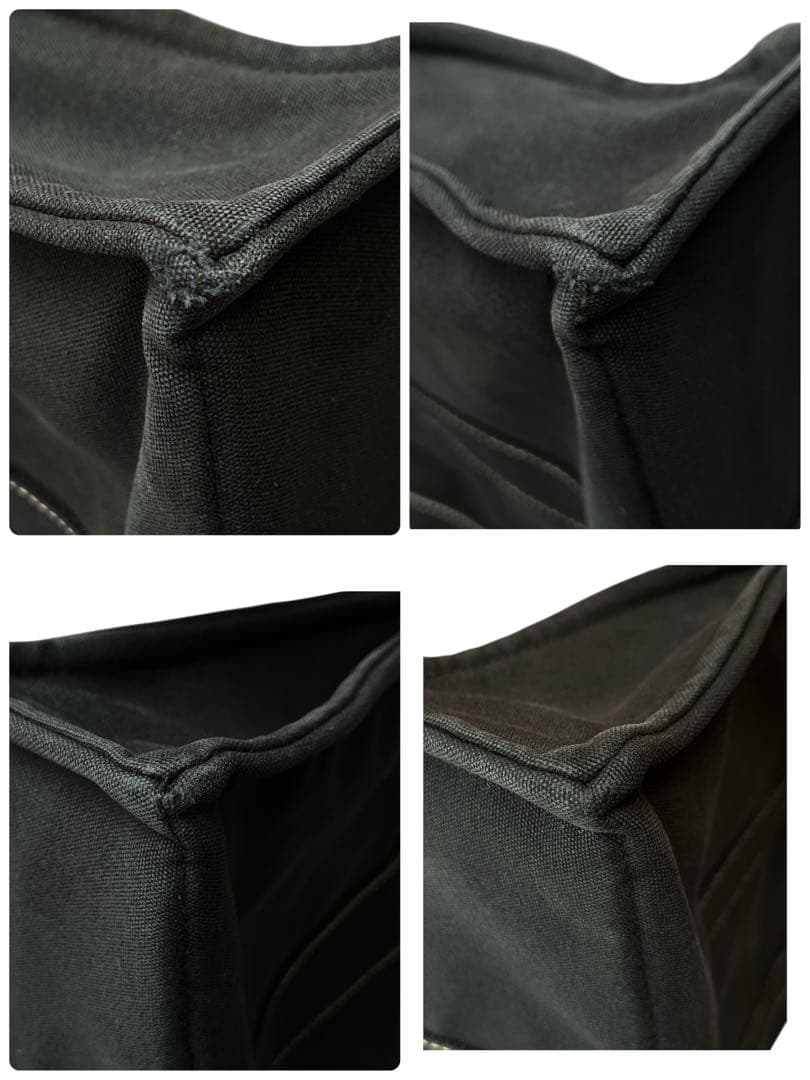 HERMES エルメス ドーヴィルMM トートバッグ キャンバス ネイビー 正規