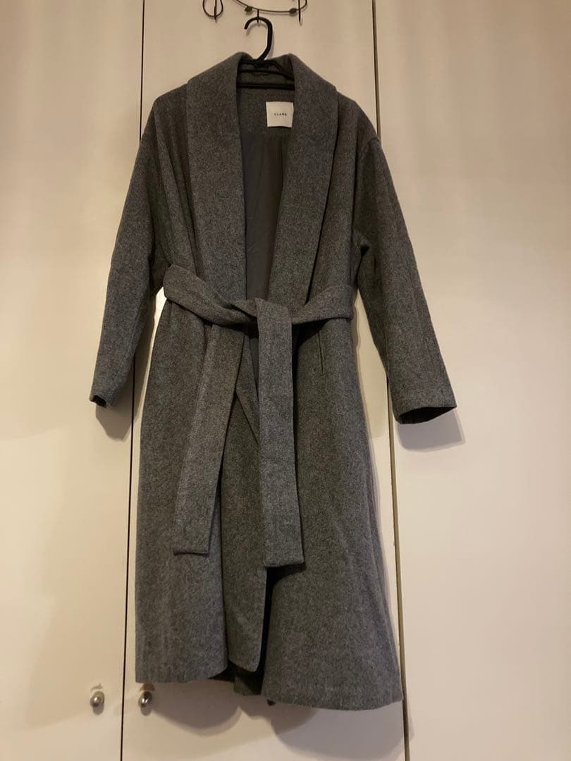 【CLANE】クラネ ショールカラーフレアコート
