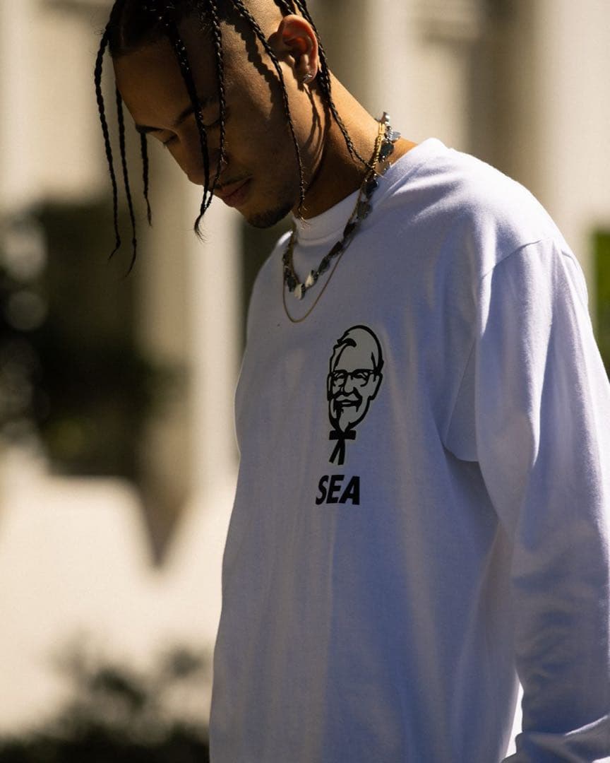 ケンタッキー　ウィンダンシー コラボロングスリーブ Tシャツグレー