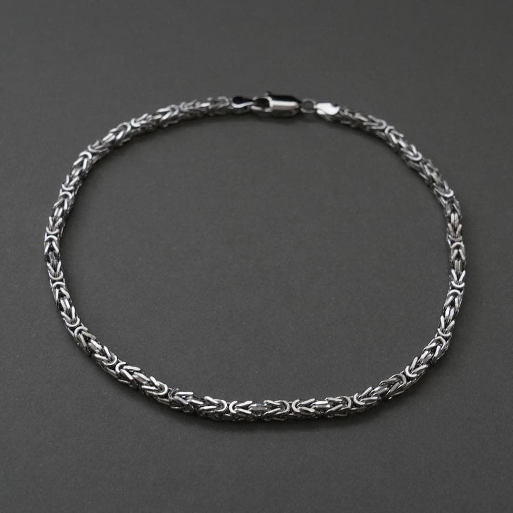 ITARY925刻印有 シルバー チェーンブレスレット イタリアンジュエリー