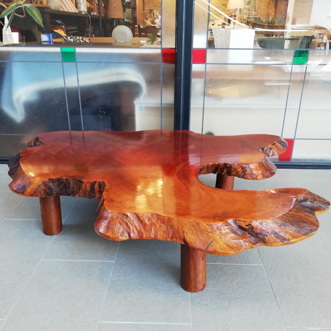 ▼無垢 切り株一枚板 座卓 テーブル