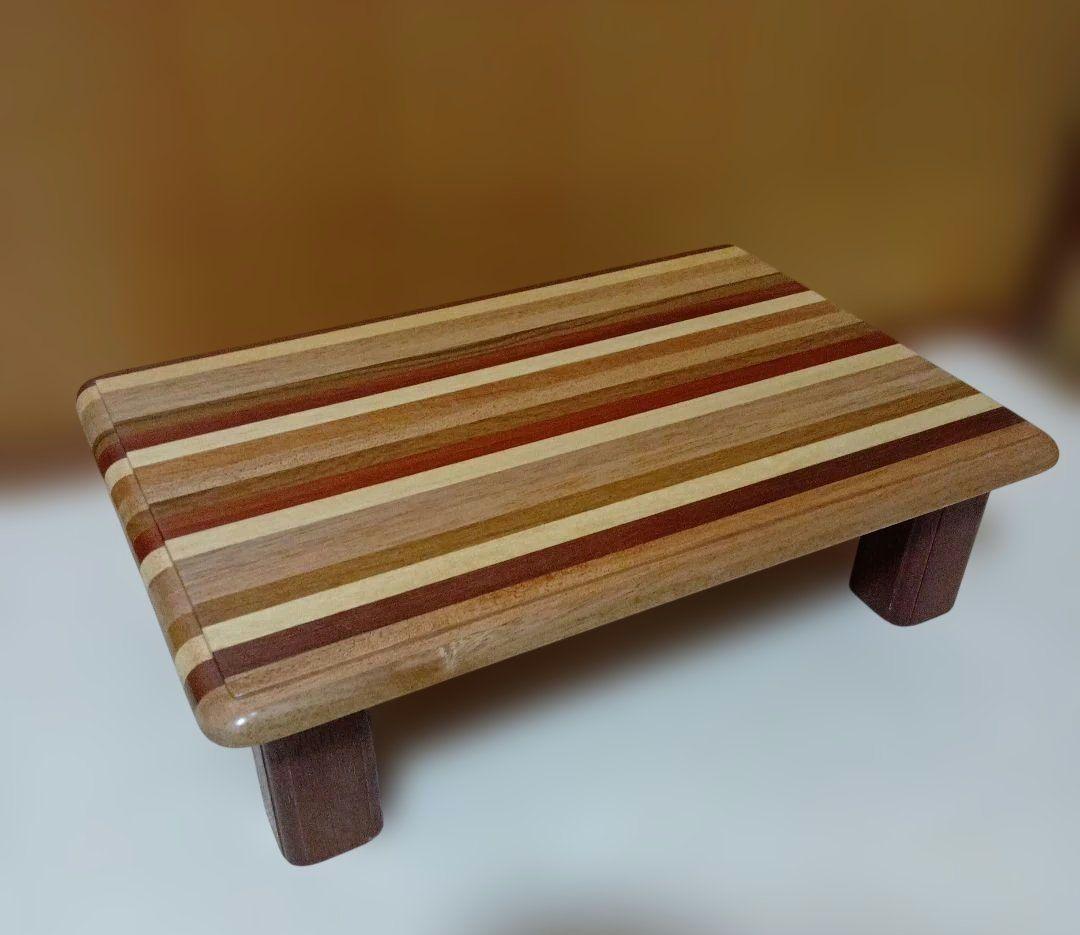 美品✨️　玄関　段差　ゼブラ台　南洋材　木製　ロータイプ　昇降　和似美　机