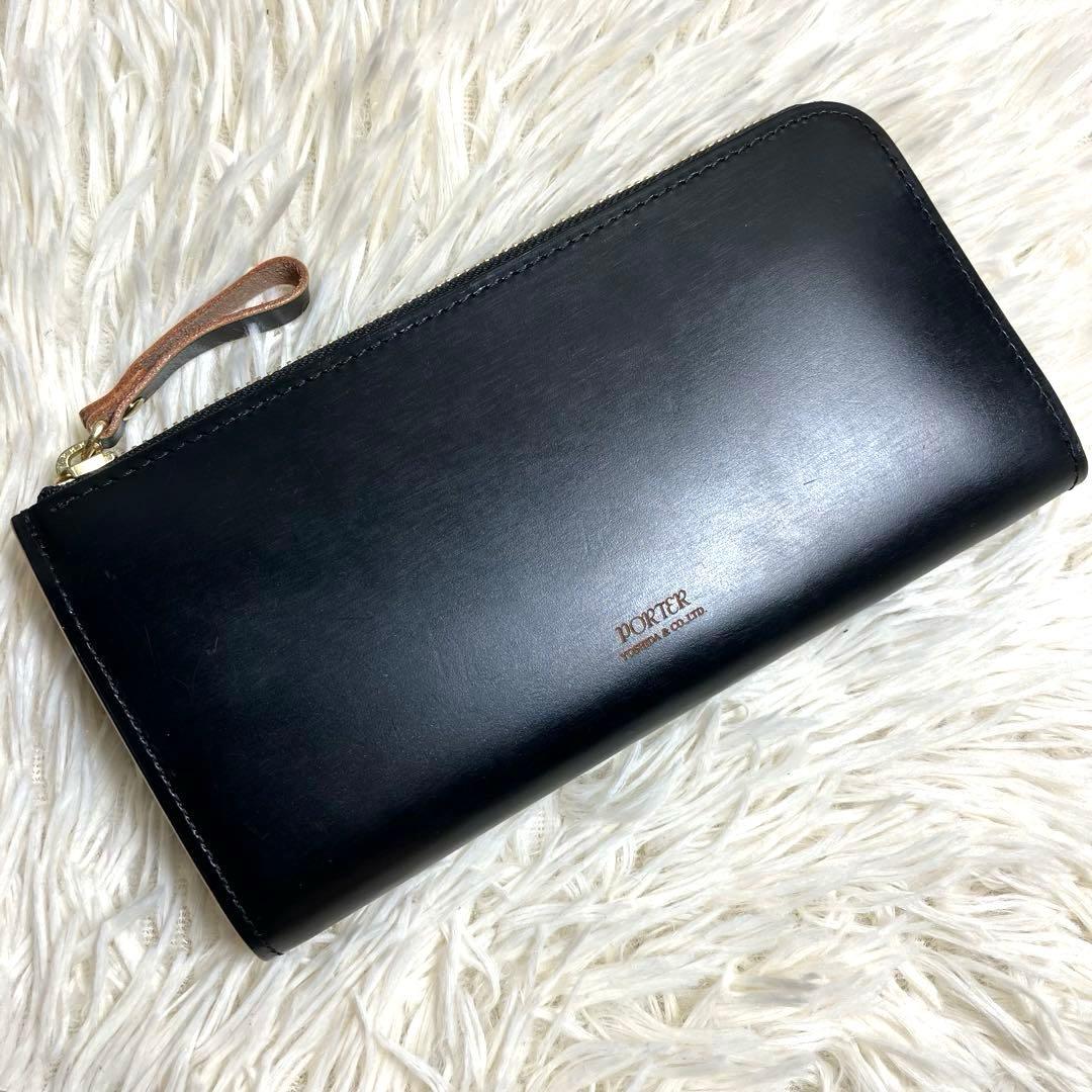 【未使用級】 希少品 ポーター フィルム 長財布 L字ファスナー レザー