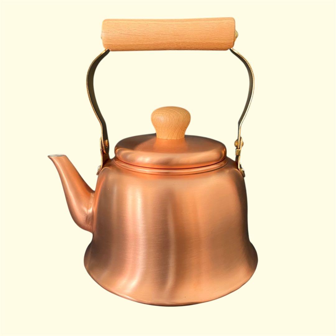 CS-020 千歳　純銅　木柄ベル型ケトル２．０Ｌ