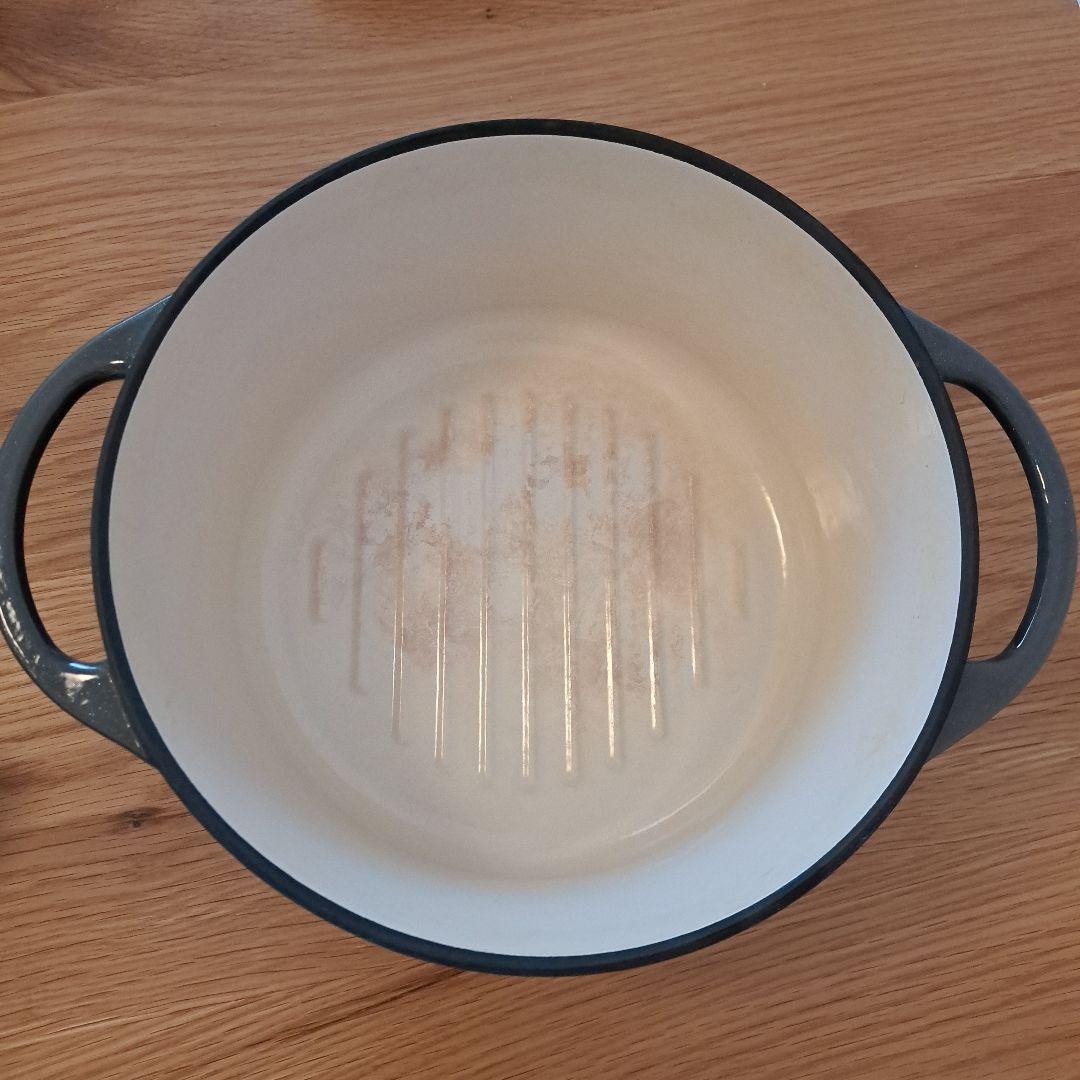【値引きしました】Vermicular ホーロー鍋 パールグレー 約22cm