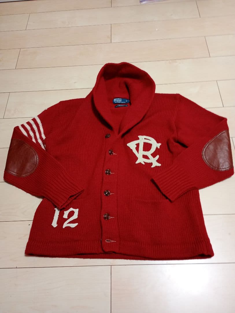 【1月20日迄】ラルフローレン　赤カーディガン RCロゴ 12