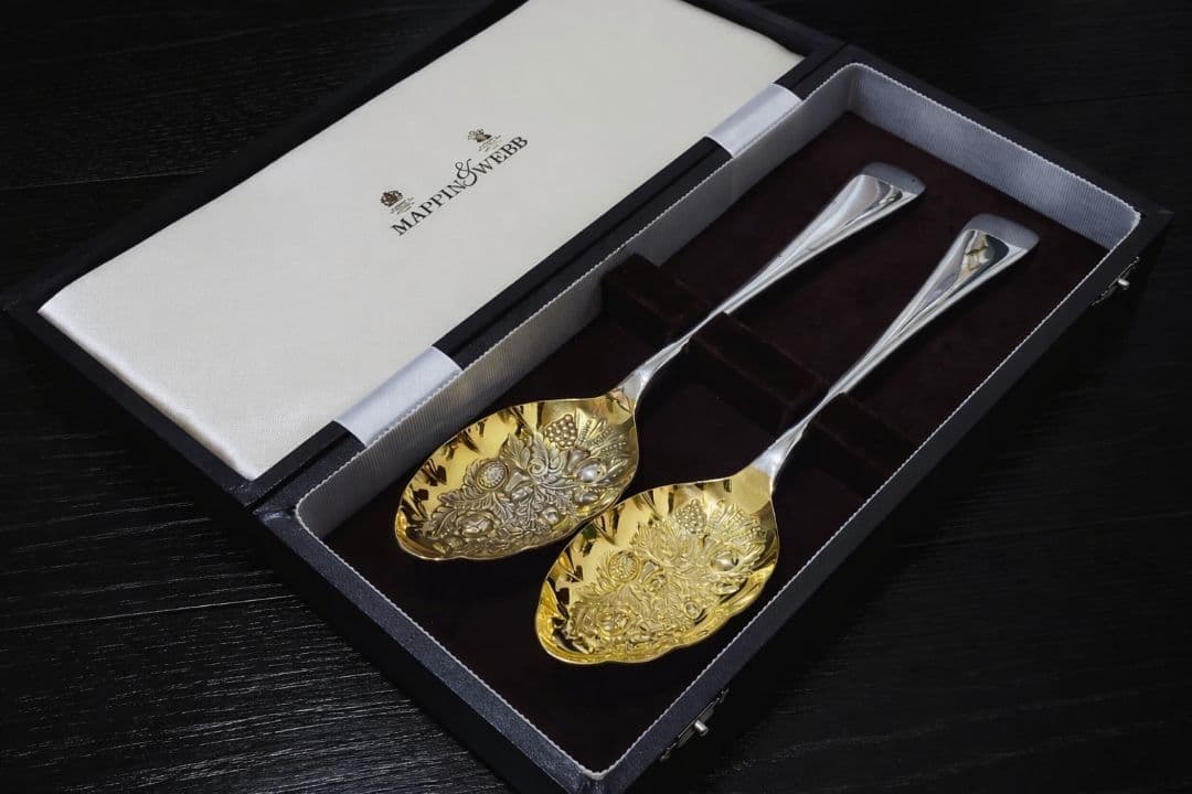 英国 マッピン＆ウェッブ ベリースプーン 2本 サービングスプーン