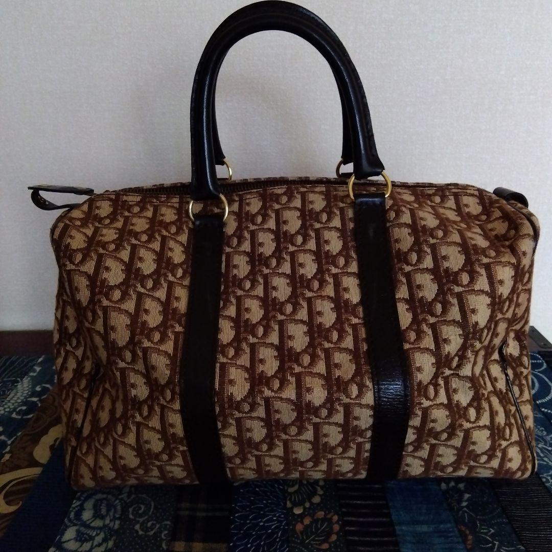 Dior　トロッター　ミニボストンバック　ヴィンテージ　総柄　キャンバス地