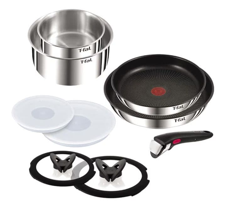 T-fal ステンレス鍋・フライパンセットIH、ガス火、対応9点セット