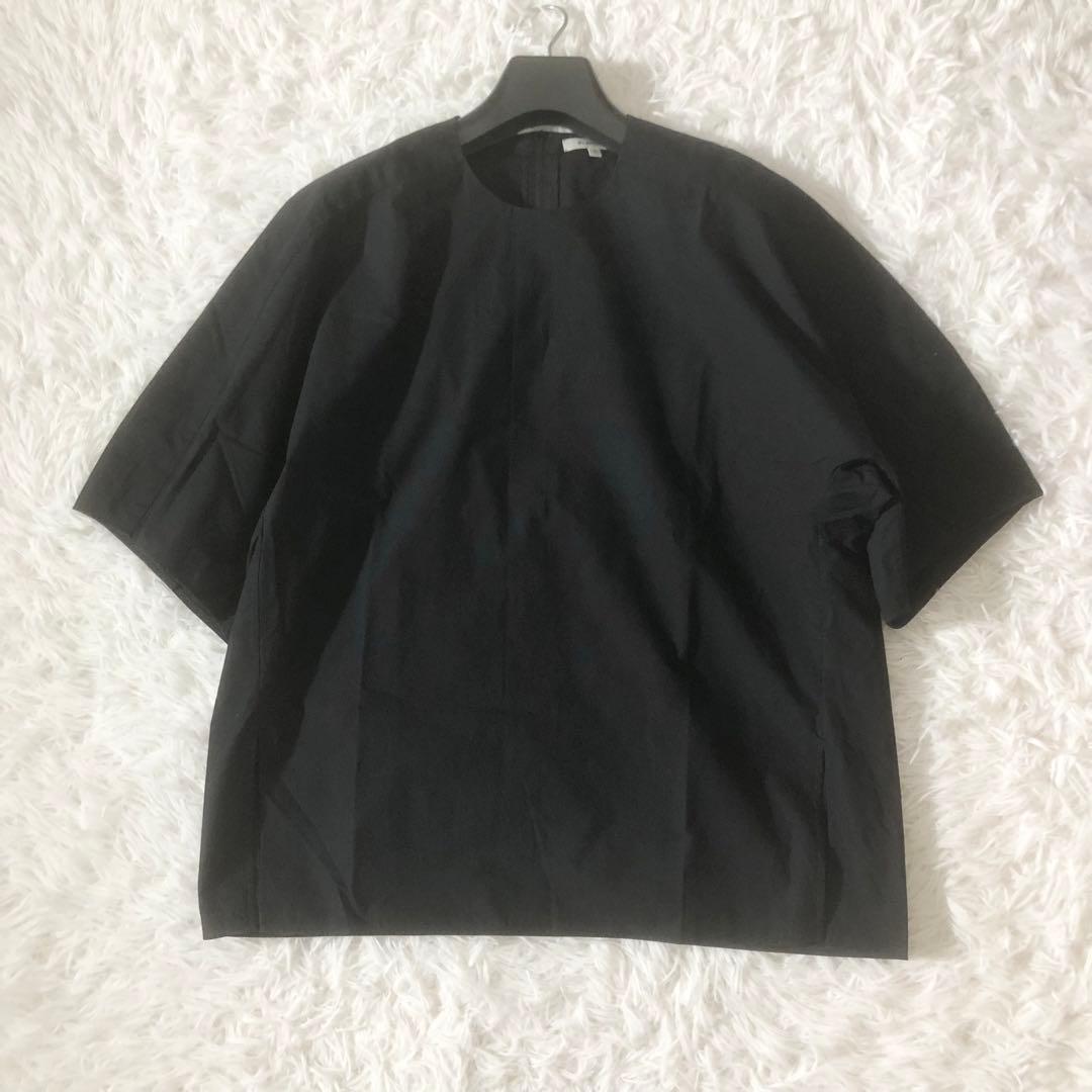ブラミンク 半袖ブラウス M CO CN K/SL B/ZIPSSL ブラック