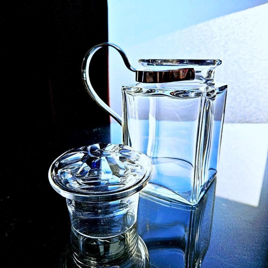 輝くオールドバカラ 銀取手のクッキージャー 1936年以降