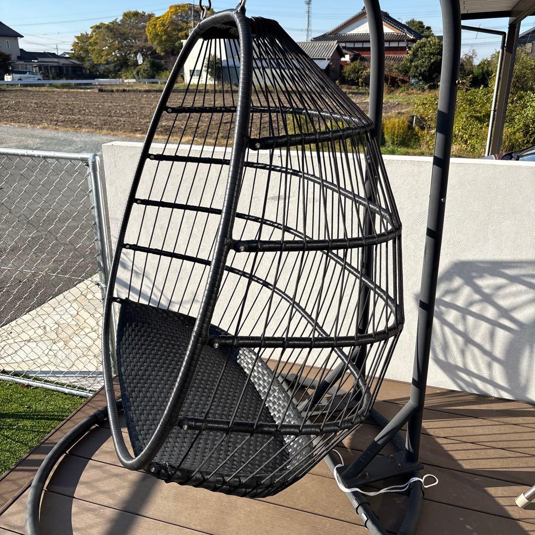 ブラックハンギングチェア