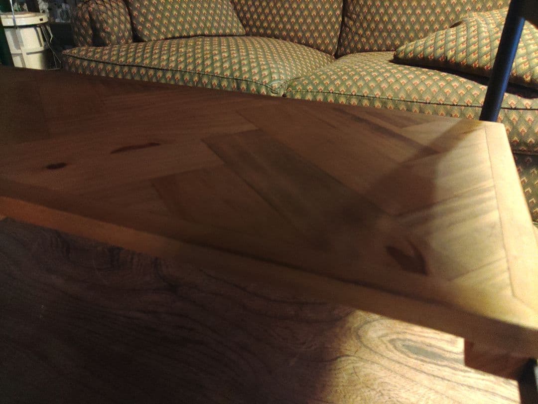 希少　ヘリンボーン　アイアン　エトウ　大川　ローテーブル　机　インダストリアル