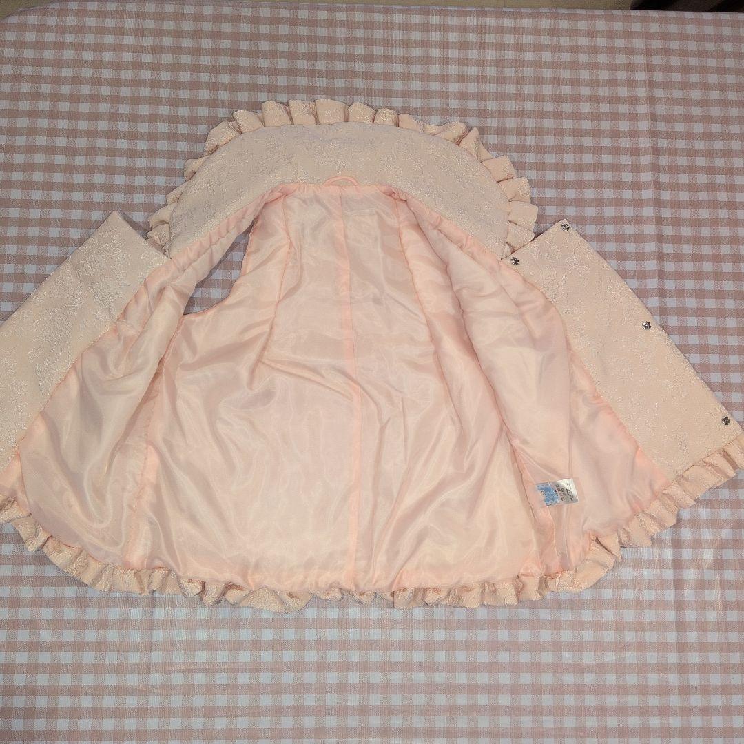 淡いピンク 花柄 着物 千歳飴付き キャサリンコテージ　七五三