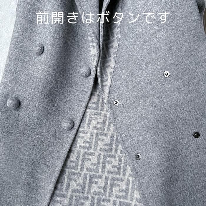 ビ*ン様 FENDI フェンディのロングコート　ダブルフェイス　FFロゴ　ミンク