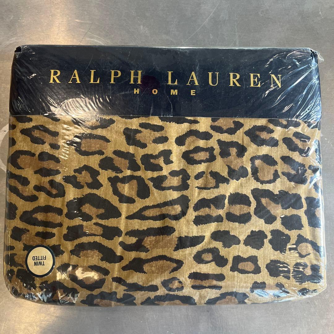 Ralph Lauren ヒョウ柄ツインフィットシーツ　2枚セット