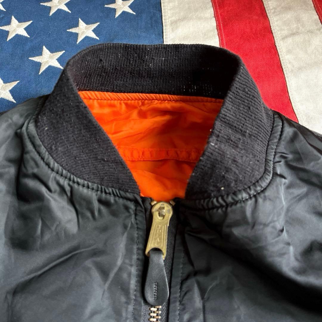 90s ビンテージ ALPHA アルファ MA-1 ブラック XXL アメリカ製