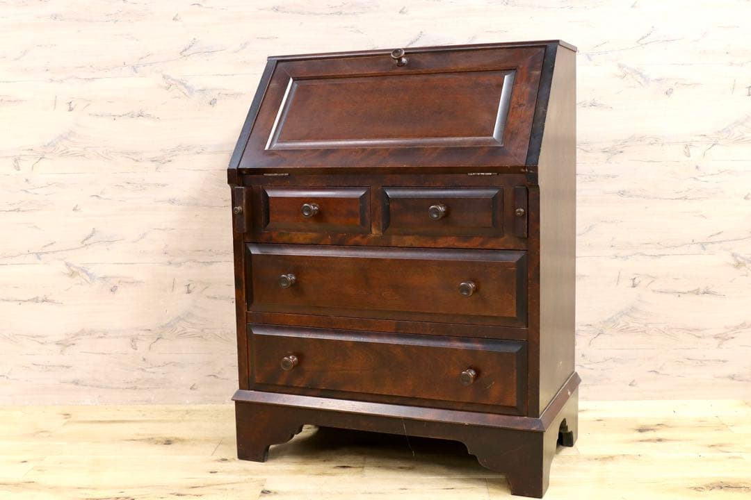 GMHS240A○北海道民芸家具 ライティングビューロー デスク 机 樺材 学習